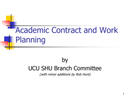 Academic Work Planning