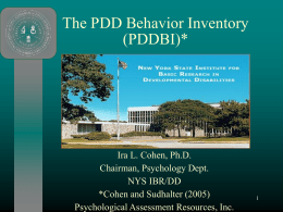 PDDBI - PAR - Psychological Assessment Resources