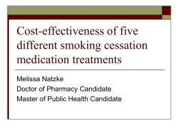 Cost-effectiveness of five different smoking cessation