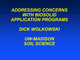 THE ROLE OF NUTRIENT MANAGEMENT IN BIOSOLIDS …