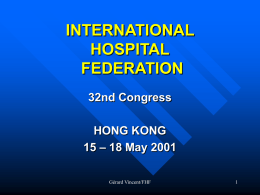 FEDERATION INTERNATIONALE DES HOPITAUX