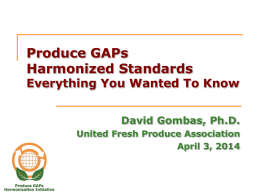 Harmonized Standards Training