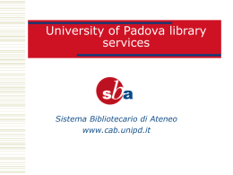 Le biblioteche di universita' italiane: problemi