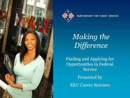 Making the Difference - Eastern Kentucky University