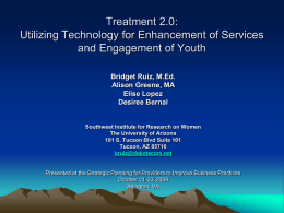 Treatment 2.0: Utilizing Technology for Enhancement of