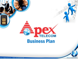 Business Plan - Welcome to Apex Telecom