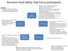 Vermont Food Safety Task Force