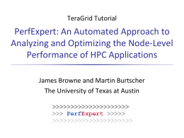 PerfExpert - The Institute for Computational Engineering