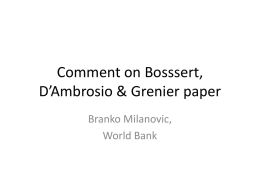Comment on Bosssert, D’Ambrosio & Grenier paper