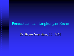 Sistem dan Lingkungan Bisnis - Official Site of BAGUS NURCAHYO