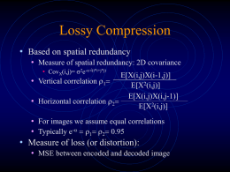 Lossy Compression - San Diego Supercomputer Center