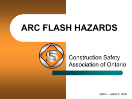 Arc Flash Hazards presentation - Welcome to Infrastructure