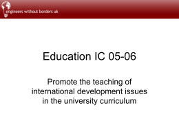 Education IC 05-06 - Engineers Without Borders UK