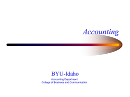 Accounting - Brigham Young University–Idaho