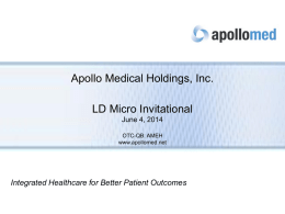 Apollo Medical Holdings, Inc.