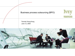 Business process outsourcing (BPO)