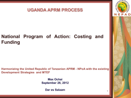 The Role of Parliament in the APRM Process Presented by