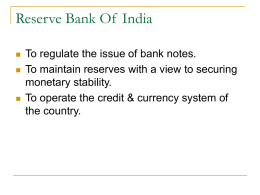 Reserve Bank Of India - HUM … The Revolution