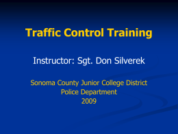 Traffic Control Training - Santa Cruz County CERT