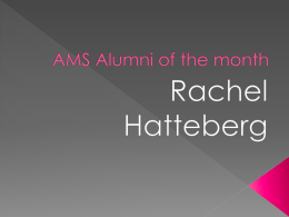 AMS Alumni of the month