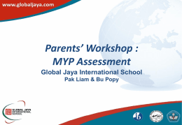 MYP Induction Global Jaya International School Pak Liam