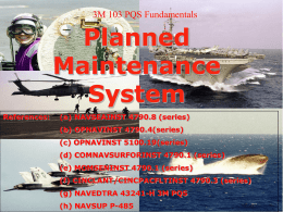 Planned Maintenance System - Navigation Department USS
