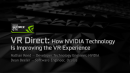 VR Direct: How NVIDIA Technology Is Improving the VR