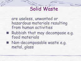 Solid Waste - Cheung Chuk Shan College
