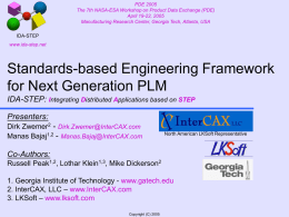 Standards-based Engineering Framework for Next Generation PLM