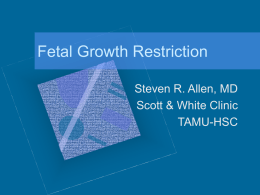 Ultrasound Evaluation of Fetal Growth