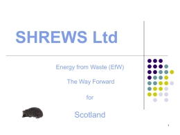 The Dumfries Energy from Waste Project