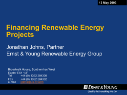 Financing Renewables Projects