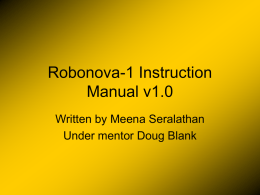 Robonova-1 Instruction Manual v1.0