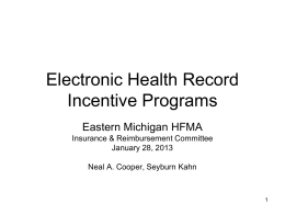 Electronic Health Record Incentive Programs