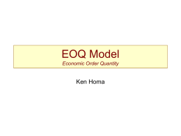 EOQ Model - Georgetown University