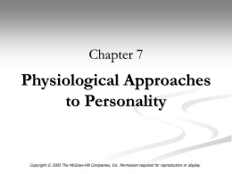 Physiological Approaches to Personality