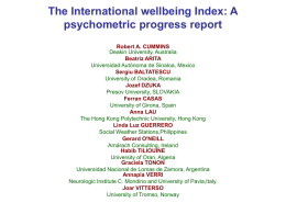 A comparison of the Personal Wellbeing Index in Slovakia