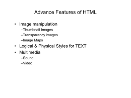 Advanced Features of HTML