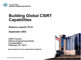Building CSIRT Capabilities - Cyber