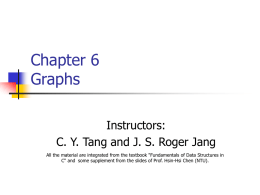 Chapter 6 Graphs - National Tsing Hua University