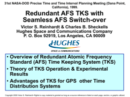 Redundant Atomic Frequency Standard Time Keeping System