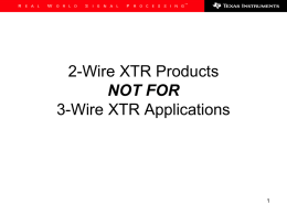 XTR Producs Industrial Analog Signal Transmitter
