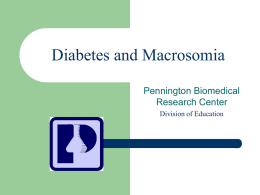 Gestational Diabetes and Macrosomia