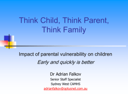Parental Mental Illness & Children’s Wellbeing