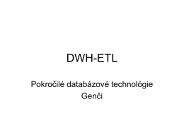 DWH-ETL - Technical University of Košice