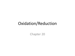 Oxidation/Reduction - Dallas High School