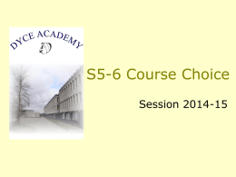 S5-6 Course Choice