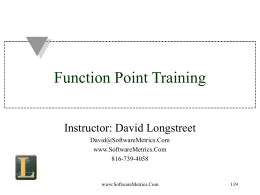 Function Point Training & Certification Preparation