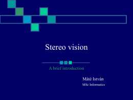 Stereo vision - Facultatea de Matematică şi Informatică