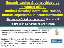 Benzotriazoles and benzothiazoles in human urine: method